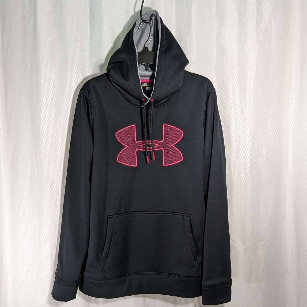 Women's Under Armour Storm 1 Water Repellent Logo Hoodie Sweatshirt, L/Loose Fit